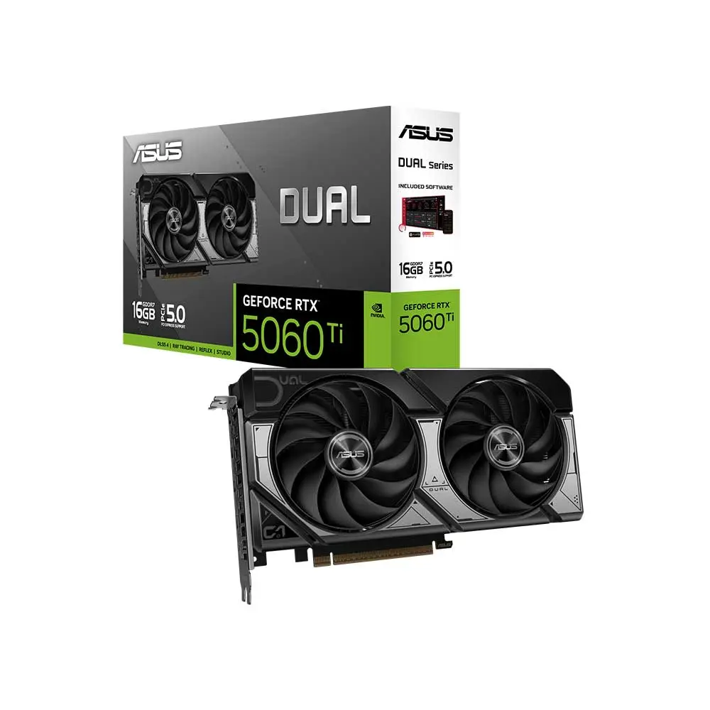 Asus Dual RTX 5060 Ti 16GB GDDR7 Graphics Card (DUAL-RTX5060TI-16G)