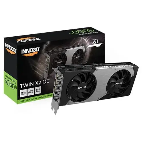INNO3D RTX 5060 Ti Twin X2 OC 16GB GDDR7 Graphics Card (N506T2-16D7X-191073N)