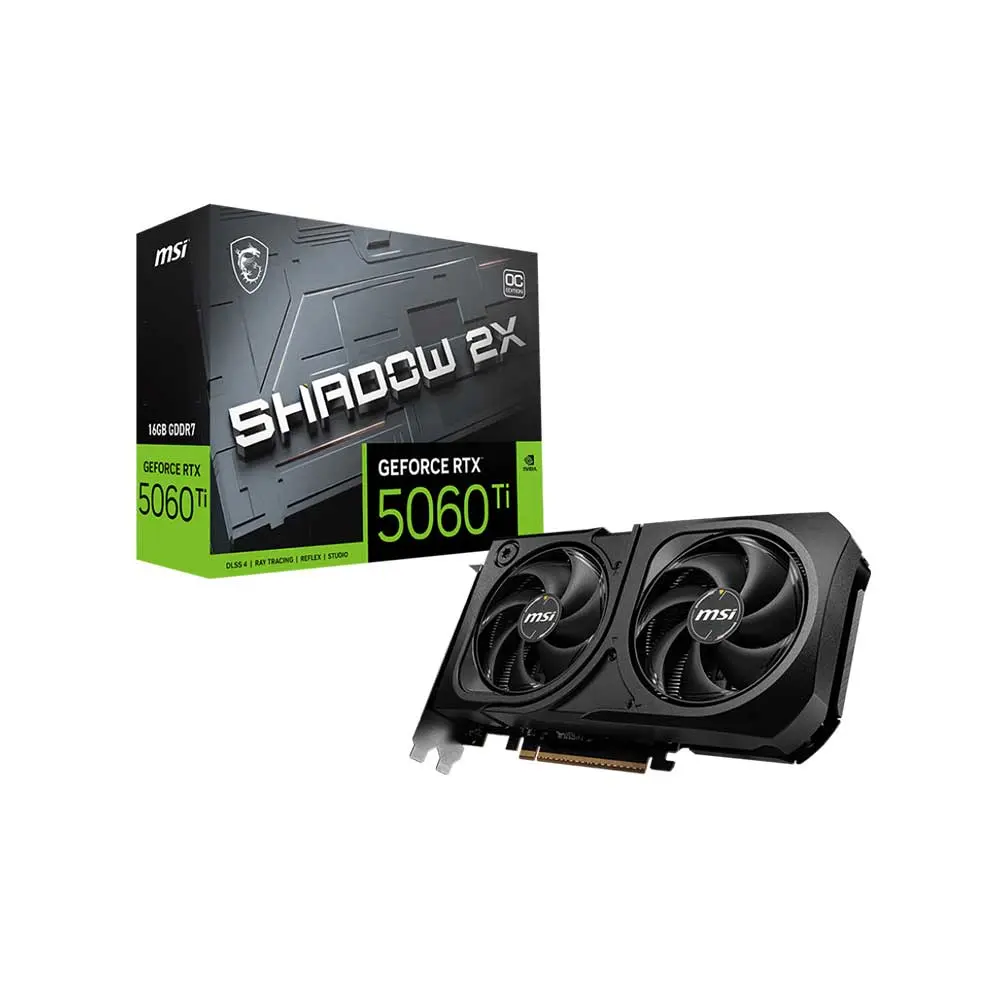 MSI RTX 5060 Ti Shadow 2X OC Plus 16GB GDDR7 Graphics Card (G506T-16S2CP)