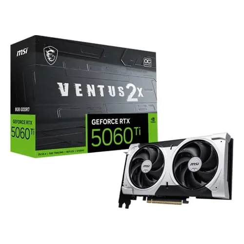 MSI RTX 5060 Ti Ventus 2X OC Plus 8GB GDDR7 Graphics Card (G506T-8V2CP)