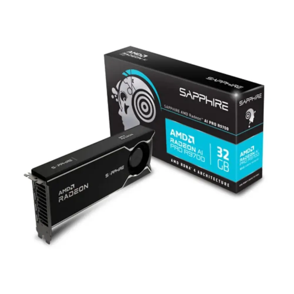 Sapphire AMD Radeon AI Pro R9700 32GB GDDR6 Graphics Card (32358-01-20G)