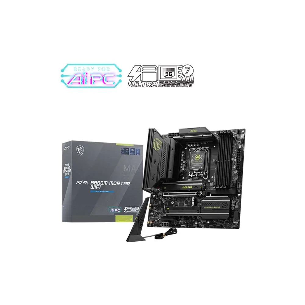 MSI MAG B860M Mortar WiFi LGA1851 Micro ATX Motherboard