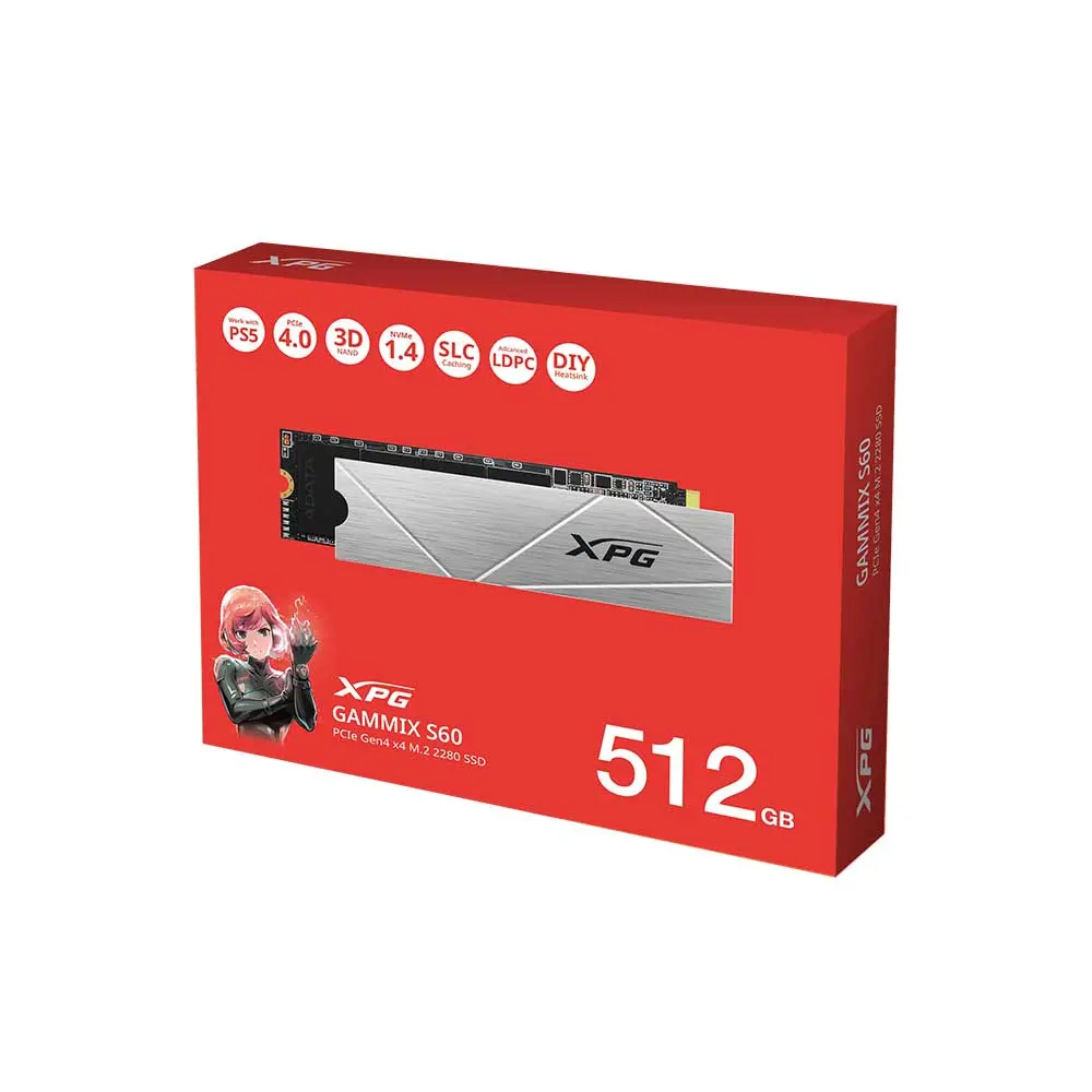 Xpg Gammix S60 512Gb PCIe Gen4 x4 M.2 2280 Internal Ssd